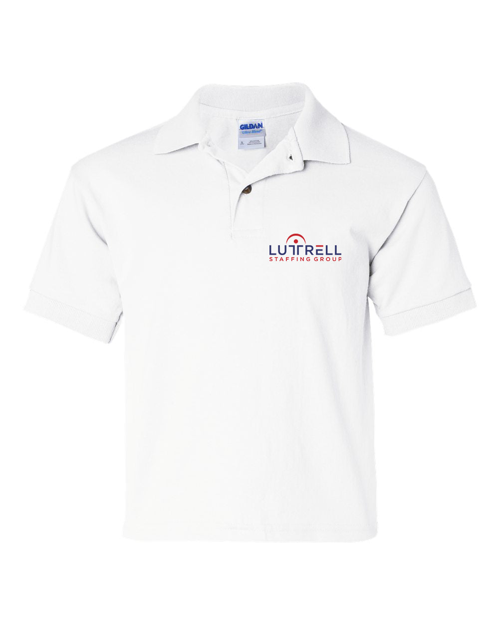 009 GILDAN POLO WHITE EMB LOGO