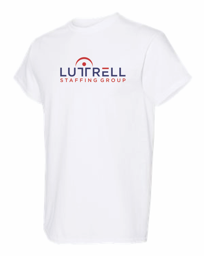 002 WHITE GILDAN T-SHIRT G5000 LARGE LOGO